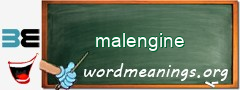 WordMeaning blackboard for malengine